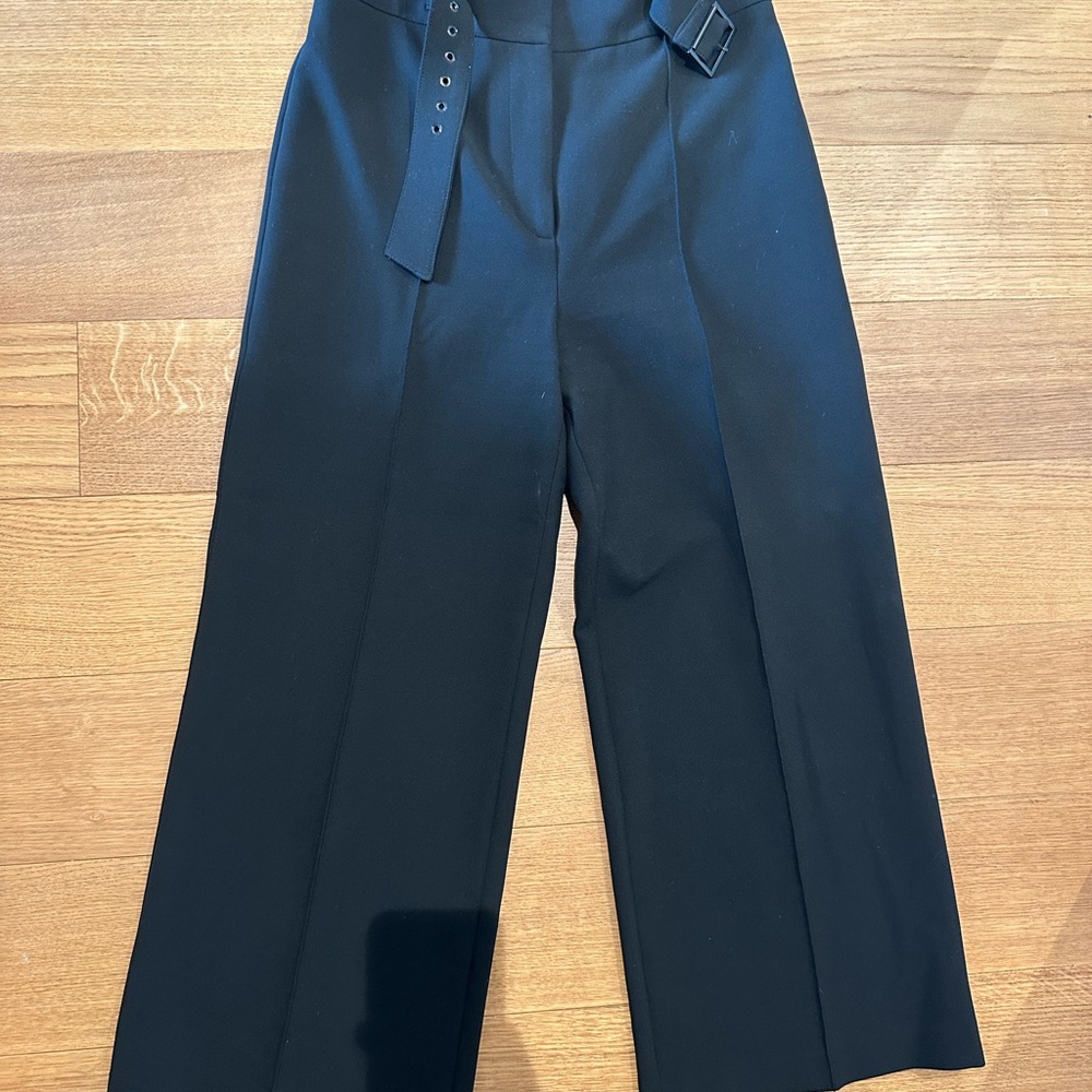 Veronica Beard Black Wide-Leg Pants High-Waisted